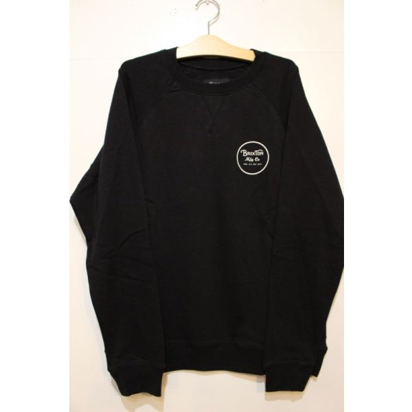 画像6: 【BRIXTON】WHEELER CREW FLEECE -BLK/WHT- (6)