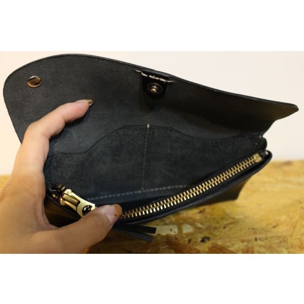 画像4: [ANIMALIA] Chisholm Trail Wallet #001 -Black- (4)