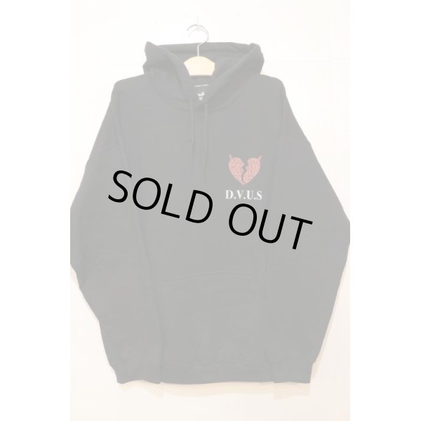 画像1: ※SALE50%OFF [Deviluse]Heart Pullover Hooded -Black- ※Lサイズのみ (1)