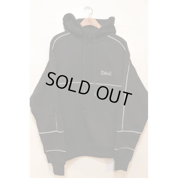 画像1: ※SALE50%OFF [Deviluse]Piping Pullover Hooded -Black-　※Lサイズのみ (1)