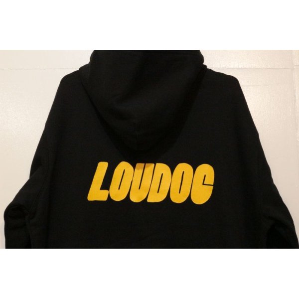 画像4: [LOU DOG] LOU DOG ロゴ プルパーカ -Black- (4)