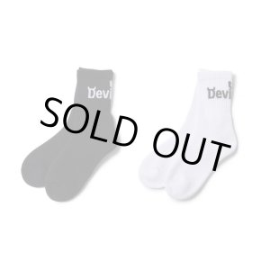 画像: [DEVILUSE] Logo Shorts Socks -Black/White-