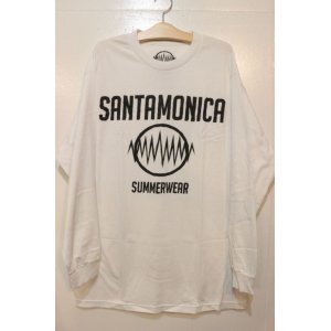 画像: [SANATAMONICASUMMER WEAR] SMSW logo L/S tee -white/black-