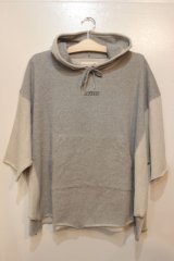 画像: [LOU DOG] LOU DOG半袖スウェットパーカー-Gray- ※ワンサイズ