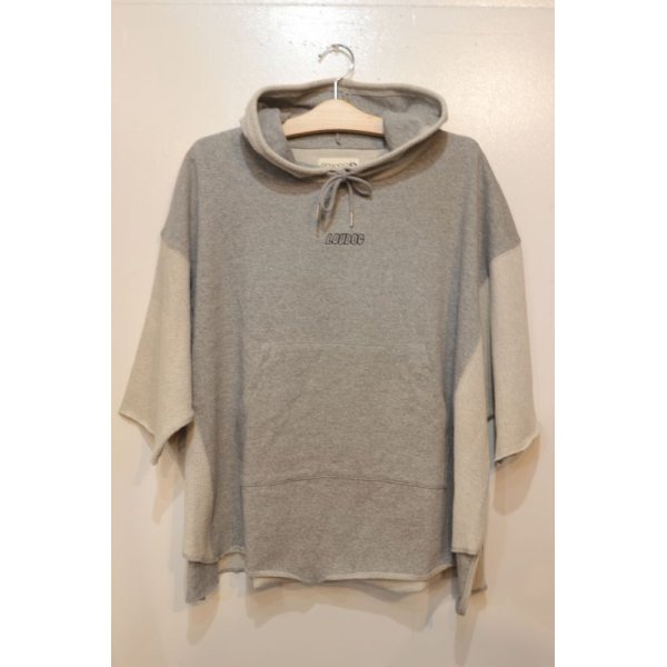 画像1: [LOU DOG] LOU DOG半袖スウェットパーカー-Gray- ※ワンサイズ (1)