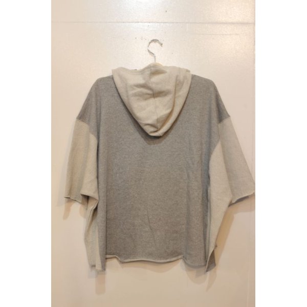 画像2: [LOU DOG] LOU DOG半袖スウェットパーカー-Gray- ※ワンサイズ (2)