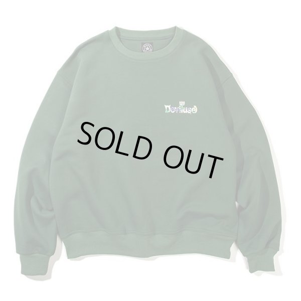 画像1: ※SALE30%OFF  [Deviluse] Logo Plants Crewneck -Green- (1)