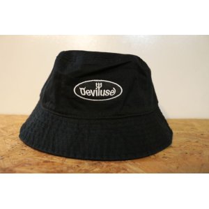 画像: [DEVILUSE] Oval Logo Bucket Hat-Black-