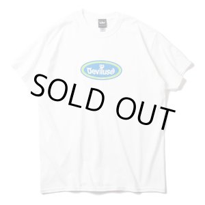 画像: [DEVILUSE] Oval Logo T-shirts-White-