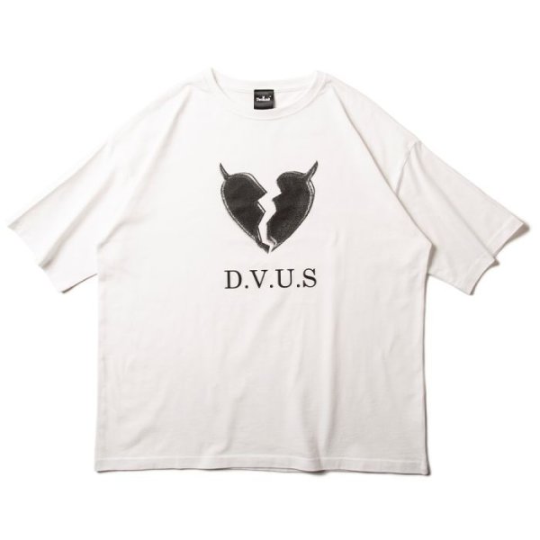 画像1: [DEVILUSE]Heartaches Big T-shirts-White- (1)