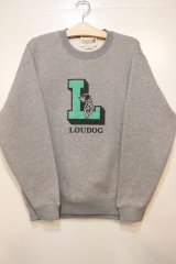 画像: [LOU DOG] LOUDOG "L" クルースウェット -ヘザーグレー- ※裏起毛