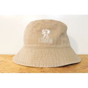 画像: [LOU DOG]BUCKET HAT loudog -ブラック/ベージュ-
