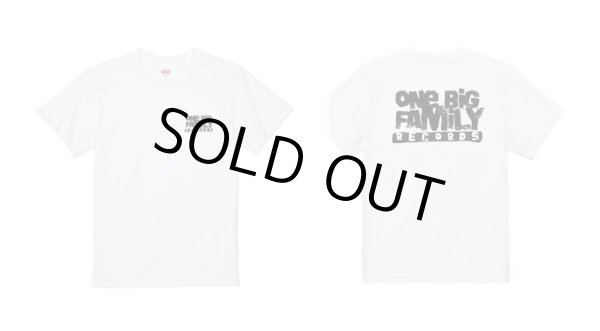 画像1: [ONEBIGFAMILYrecords] ONEBIGFAMILYロゴTシャツ -White- (1)