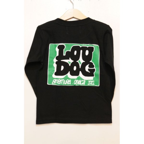画像2: [LOU DOG] LOU DOG KIDS ロンT(110cm / 130cm / 150cm) -ブラック- (2)