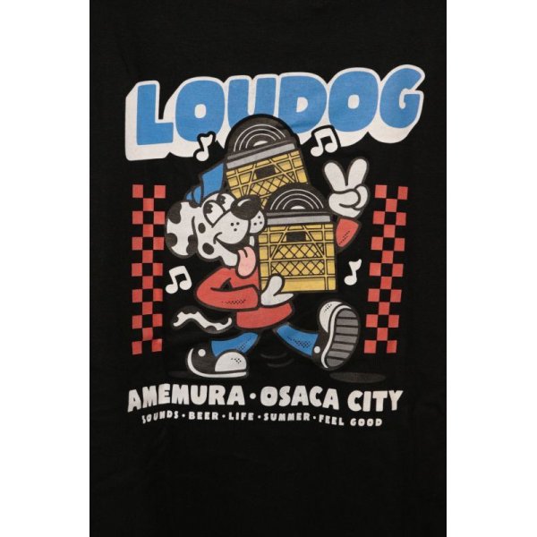 画像2: [LOU DOG] LOU DOG RECORDS Tee -Black-  (2)