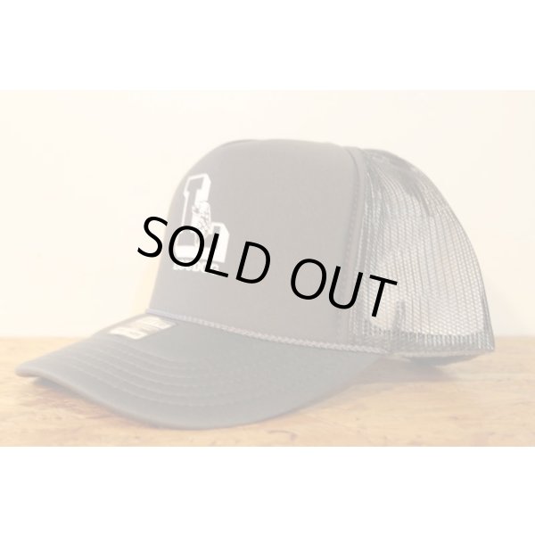画像2: [LOU DOG] L rogo Mesh CAP  -Charcoal/Burgundy- (2)