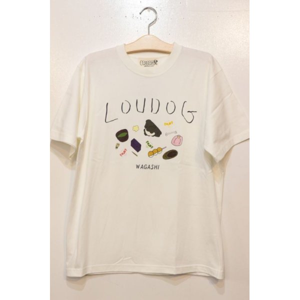 画像1: [LOU DOG] LOU DOG WAGASHI Tee -バニラホワイト-  (1)