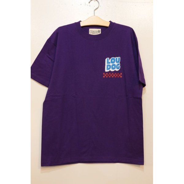 画像2: [LOU DOG] LOU DOG RECORDS Tee -Purple-  (2)