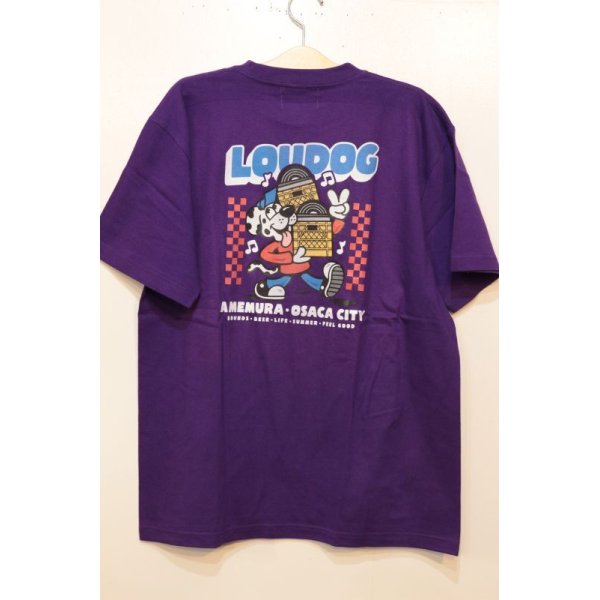 画像1: [LOU DOG] LOU DOG RECORDS Tee -Purple-  (1)