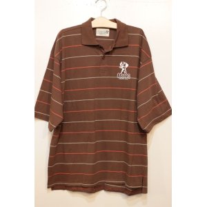 画像: [LOU DOG] LOU DOG ボーダーTee -Brown-襟あり！　※Lサイズのみ