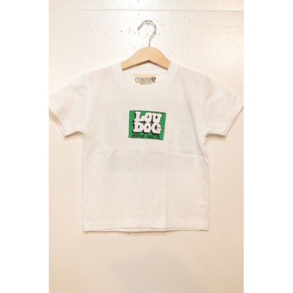 画像2: [LOU DOG] LOU DOG 四角ロゴ KIDS Tee(100cm/110cm/120cm/130cm/140cm/150cm) -ホワイト- (2)