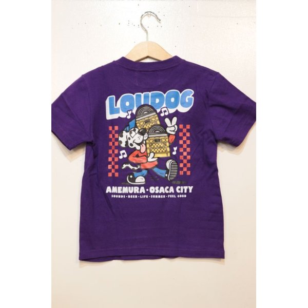 画像1: [LOU DOG] LOU DOG records KIDS Tee(100cm/110cm/120cm/130cm/140cm/150cm) -パープル- (1)