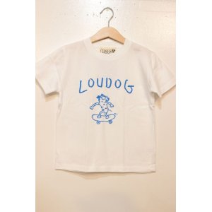 画像: [LOU DOG] LOU DOG skate KIDS Tee(100cm/110cm/120cm/130cm) -ホワイト/ブルー-