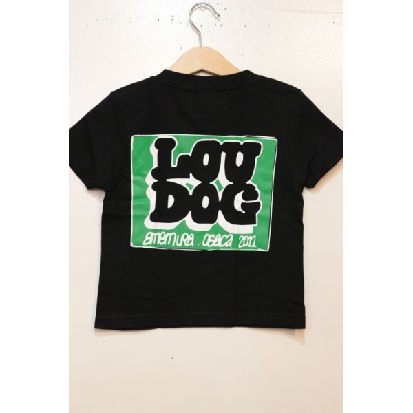 画像1: [LOU DOG] LOU DOG 四角ロゴ KIDS Tee(100cm/110cm/120cm/130cm/140cm/150cm) -ブラック- (1)