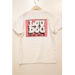 画像1: [LOU DOG] LOU DOG 四角ロゴ KIDS Tee(100cm/110cm/120cm/130cm/140cm/150cm) -ホワイト/ピンク- (1)