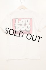 画像: [LOU DOG] LOU DOG 四角ロゴ KIDS Tee(100cm/110cm/120cm/130cm/140cm/150cm) -ホワイト/ピンク-