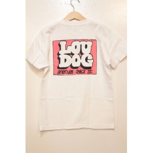 画像: [LOU DOG] LOU DOG 四角ロゴ KIDS Tee(100cm/110cm/120cm/130cm/140cm/150cm) -ホワイト/ピンク-