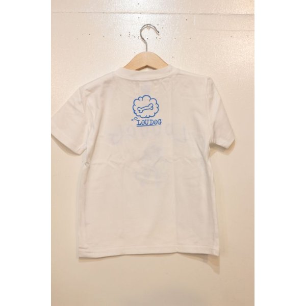 画像2: [LOU DOG] LOU DOG skate KIDS Tee(100cm/110cm/120cm/130cm) -ホワイト/ブルー- (2)