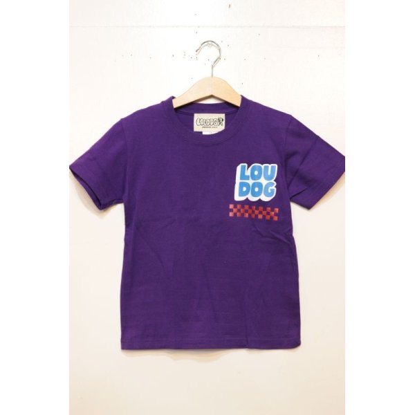 画像2: [LOU DOG] LOU DOG records KIDS Tee(100cm/110cm/120cm/130cm/140cm/150cm) -パープル- (2)