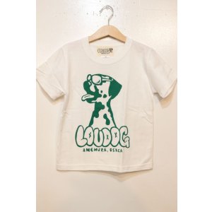 画像: [LOU DOG] LOU DOG KIDS Tee(100cm/110cm/120cm/130cm)-バニラホワイト/グリーン-