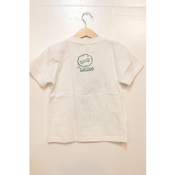 画像2: [LOU DOG] LOU DOG KIDS Tee(100cm/110cm/120cm/130cm)-バニラホワイト/グリーン- (2)