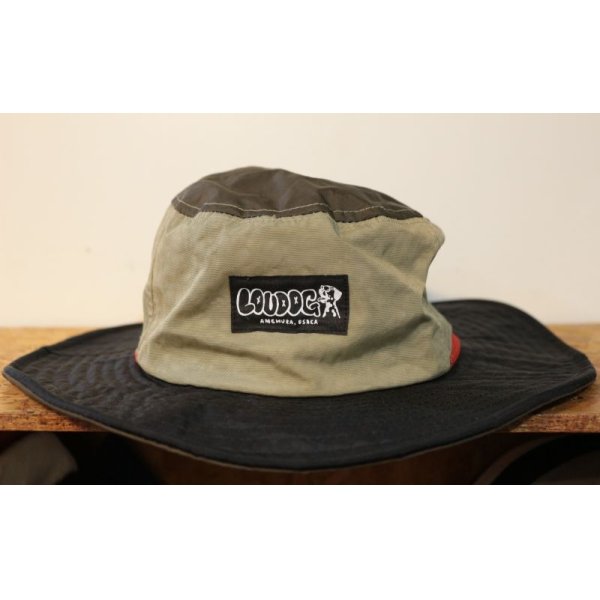 画像1: [LOU DOG] 撥水加工ADVENTURE HAT -Kahki/Brown- (1)