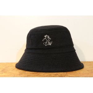 画像: [LOU DOG] BUCKET フリースHAT -ブラック-