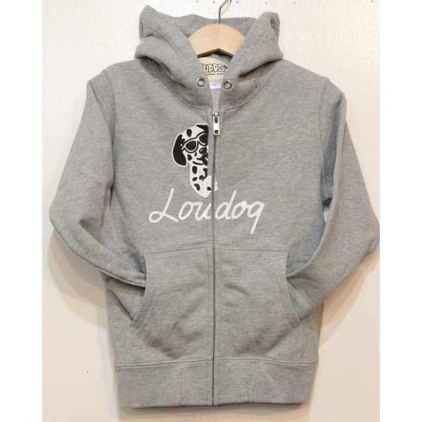 画像1: [LOU DOG] LOU DOG kidsジップパーカー -グレー- (1)