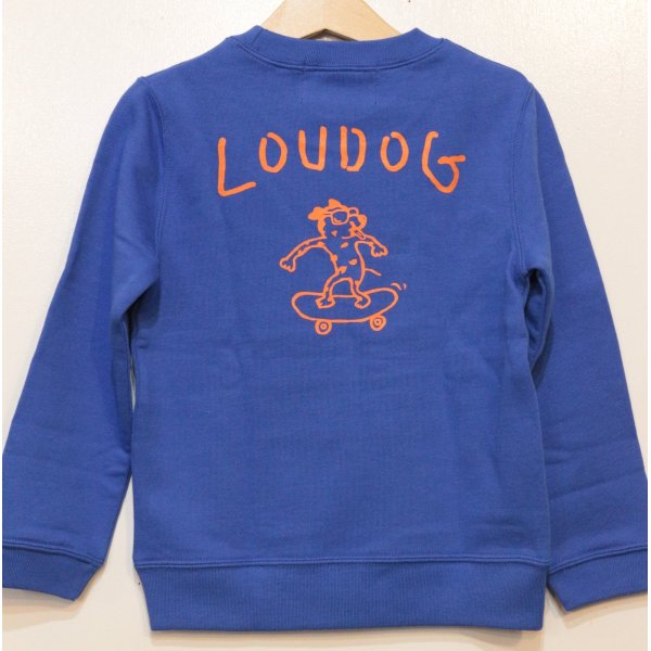 画像2: [LOU DOG] LOU DOG kids スケートスウェット -ブルー-  (2)