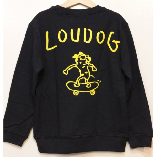 画像2: [LOU DOG] LOU DOG kids スケートスウェット -ネイビー-  (2)