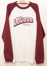 画像:  [LOU DOG] LOUDOG ラグランロンT -White/Burgundy-