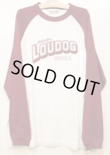 画像:  [LOU DOG] LOUDOG ラグランロンT -White/Burgundy-