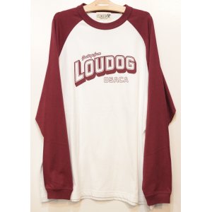 画像:  [LOU DOG] LOUDOG ラグランロンT -White/Burgundy-