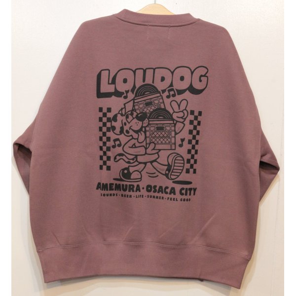 画像2: [LOU DOG] LOUDOGビッグスウェット L/S -メルロー- (2)