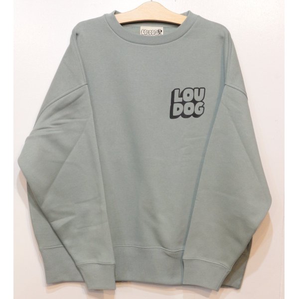 画像1: [LOU DOG] LOUDOGビッグスウェット L/S -スモーキーグリーン- (1)