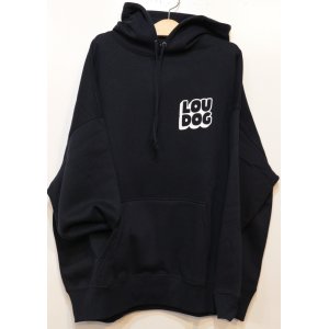 画像: [LOU DOG] LOUDOGワイドプルパーカ L/S -ネイビー- ※裏起毛　XLサイズのみ