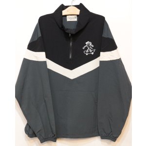 画像: [LOU DOG] NYLON JAKET -Black&Deepgreen- ※ワンサイズのみ