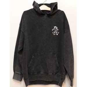 画像: [LOU DOG] LOUDOG skateプルパーカ L/S -ダメージブラック-