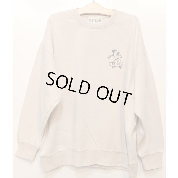 画像1: [LOU DOG] LOUDOG skateスウェット L/S -ダメージナチュラル- (1)
