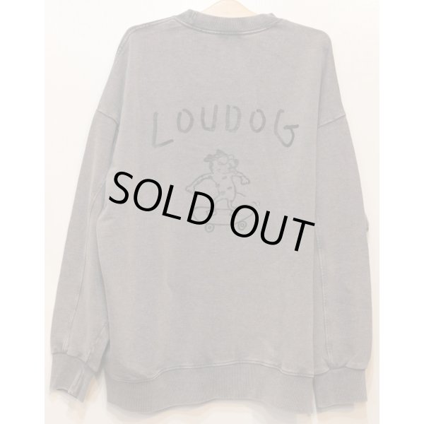 画像2: [LOU DOG] LOUDOG skateスウェット L/S -ダメージヘザーグレー- (2)